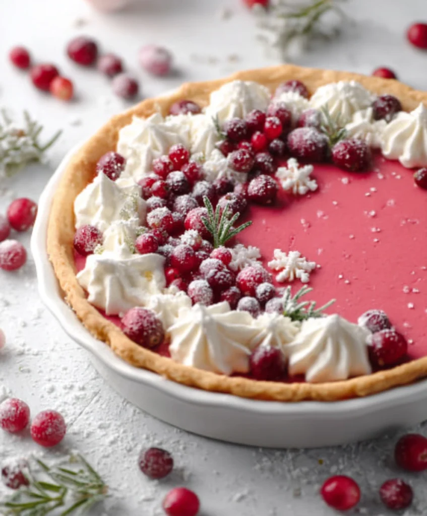 Cranberry Custard Pie